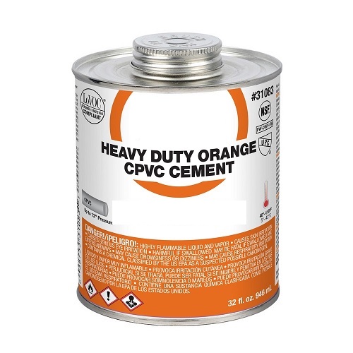 Ashirvad Flowguard Plus CPVC 2 Step CPVC Heavy Duty Orange Adhesive 32 oz, 4081204